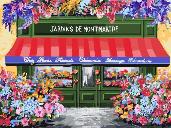 Картина по номерам Идейка Цветочный магазинчик 30х40 см (KHO3567)