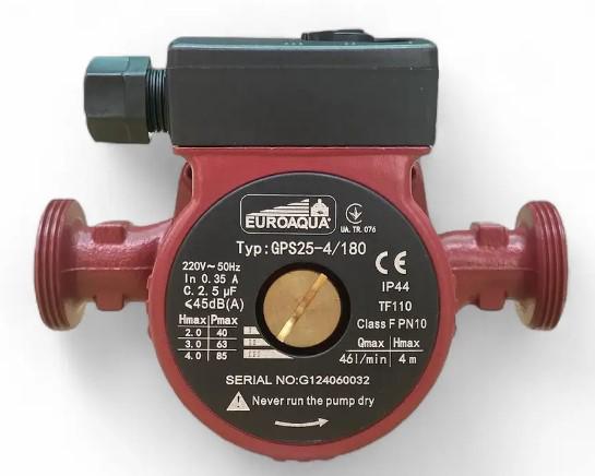 Циркуляційний насос Euroaqua GPS 25-4S/180 з гайкою (29924962) - фото 2