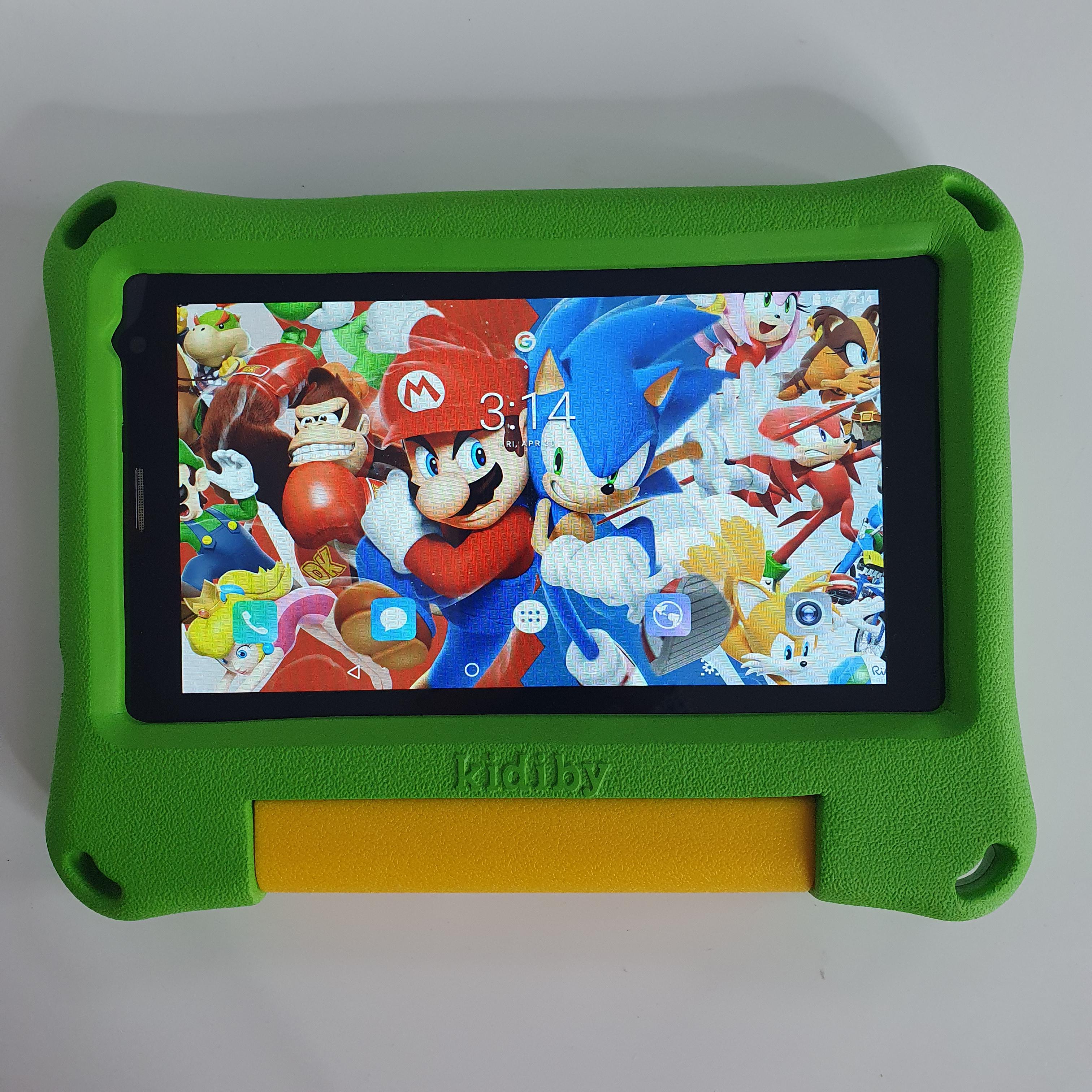 Планшет детский игровой Kidiby 8-ядер с IPS экраном 7" в прорезиненной противоударной крышке под сим-карту Android 7 (DPK-20)