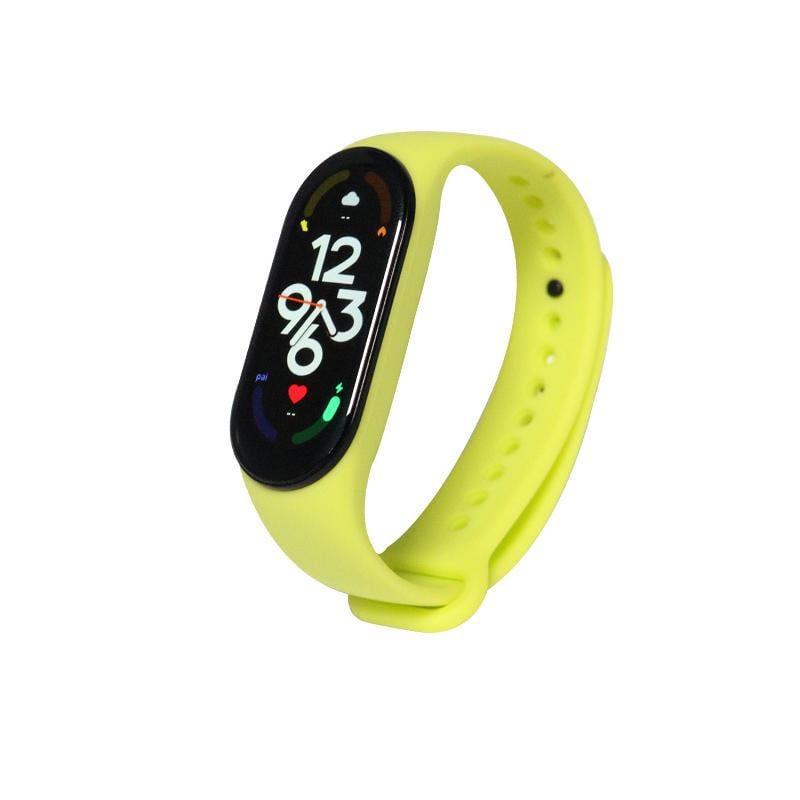 Ремінець Xiaomi Mi Smart Band 7/6/5 сіліконовий Салатовий (1342P)