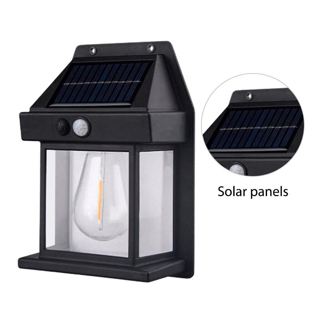 Світильник вуличний настінний SOLAR WALL LAMP BK-888 з сонячною панеллю та датчиком руху Чорний - фото 2