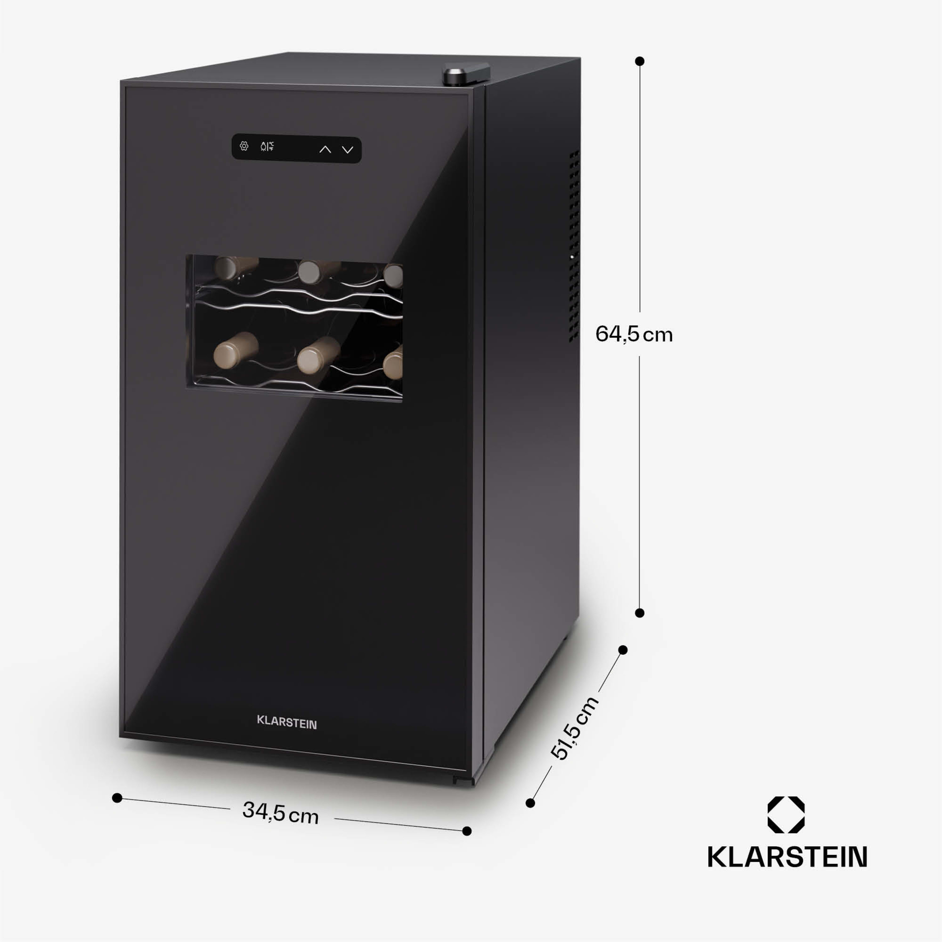 Холодильник для вина KLARSTEIN Silent Vino 18 Uno 46 л Чорний (10045378) - фото 7