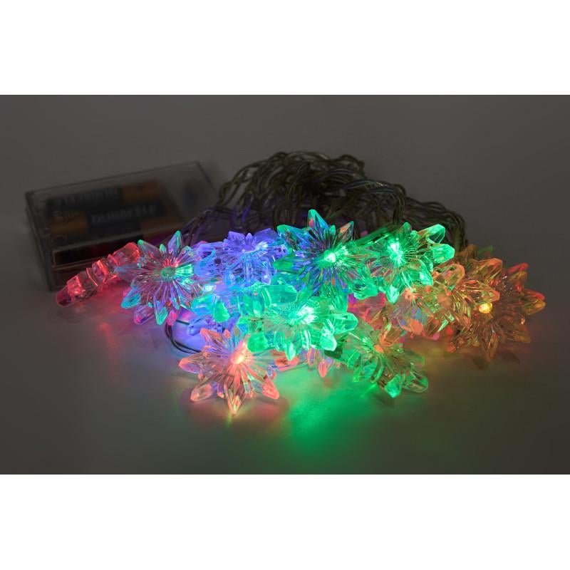 Гирлянда нить с насадками 3 м 20LED 3AA батарейки RGB IP20 (651894)