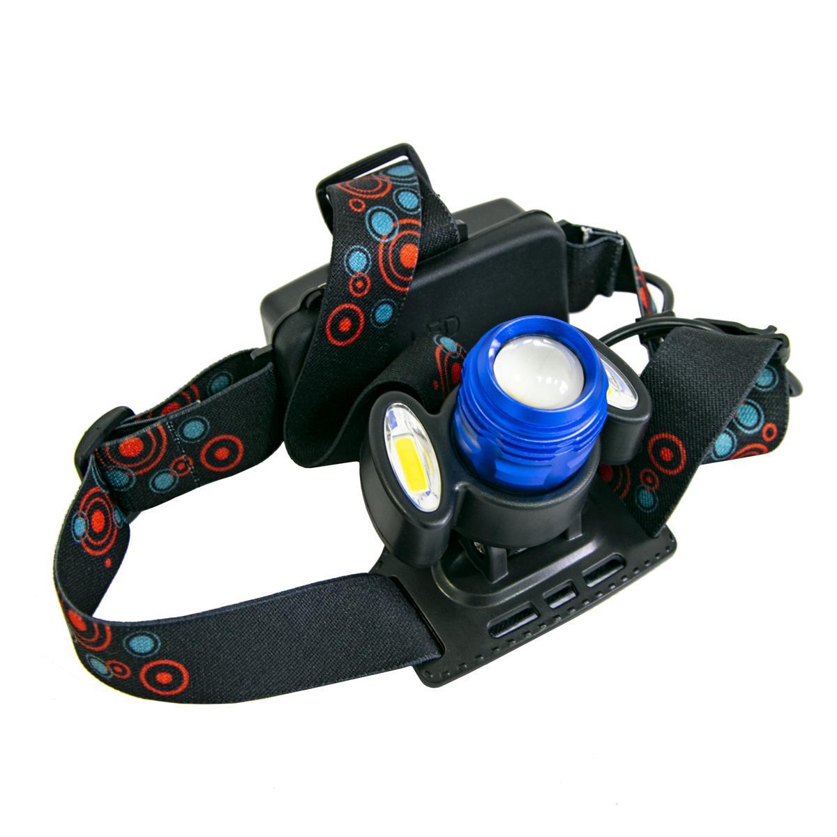 Налобный фонарик аккумуляторный (18312-Нов)