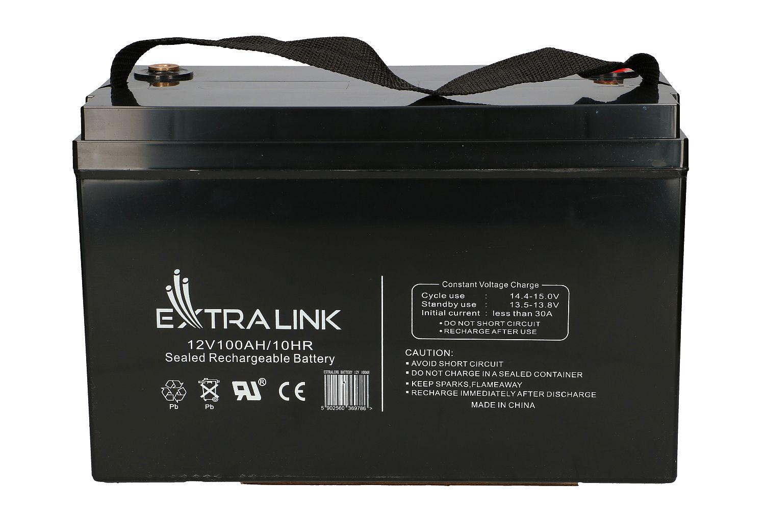 Акумуляторна батарея Extralink AGM 12 V 100 Ah (EX.9786) - фото 1