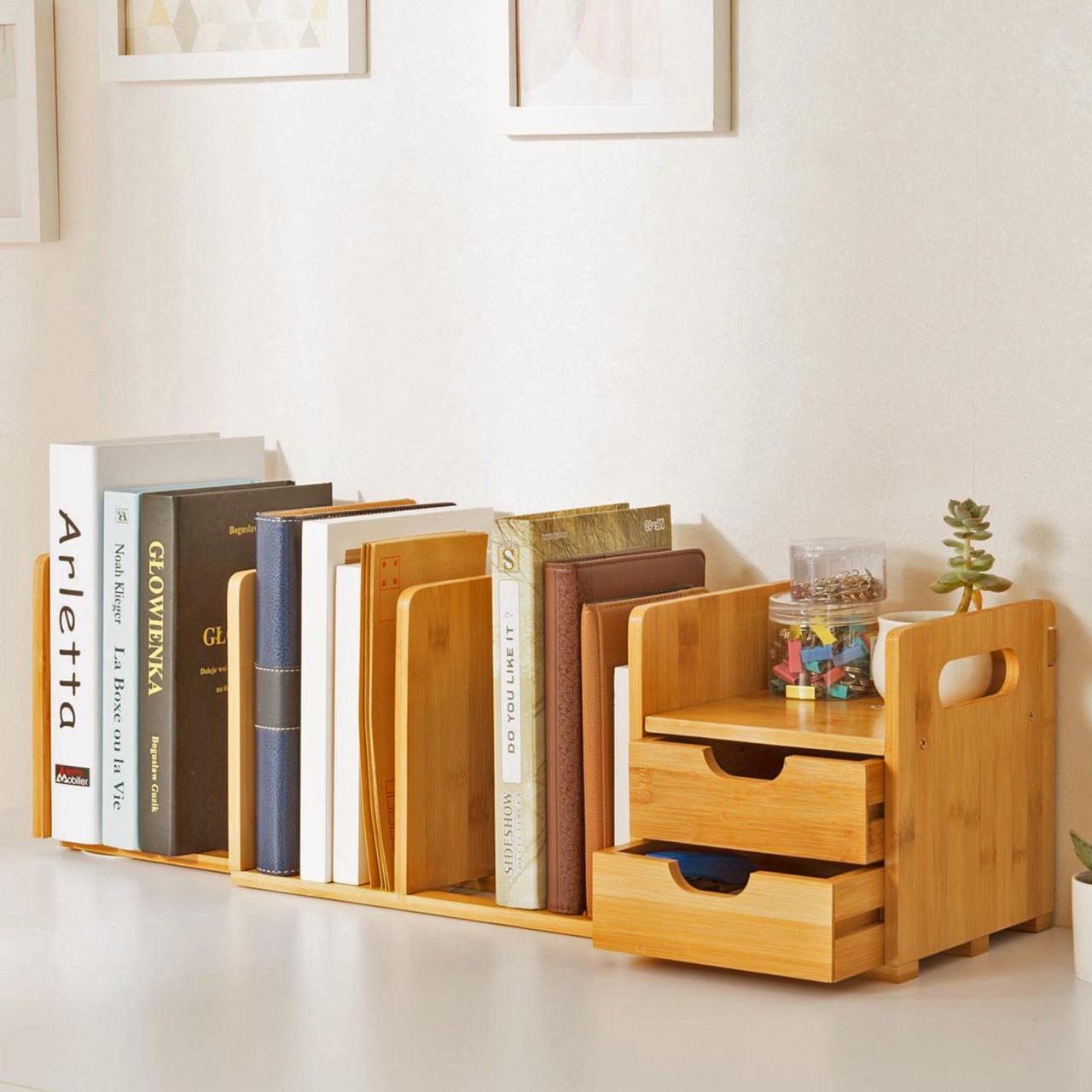 Полка книжная настольная из дерева Солента Карри (КПА-022703)