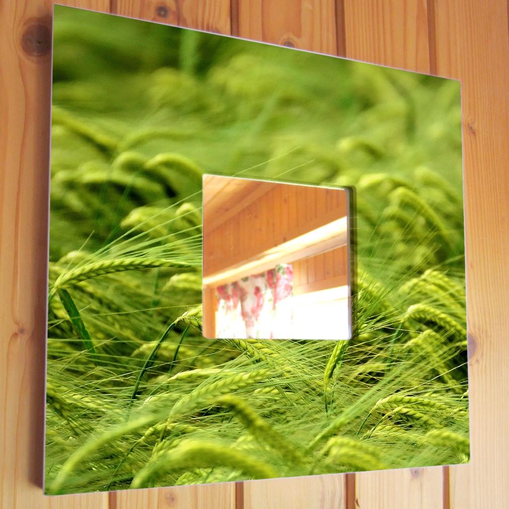 Зеркало декоративное для кухни Колосья пшеницы на поле 260х260 мм (M00584) Зеркало декоративное для кухни Колосья пшеницы на поле 260х260 мм (M00584)