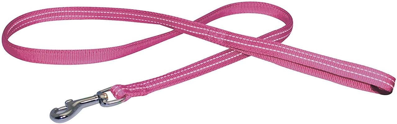 Поводок для собак Croci Soft Reflective светоотражающий из мягкого нейлона 120x2 см Розовый (1254841063)