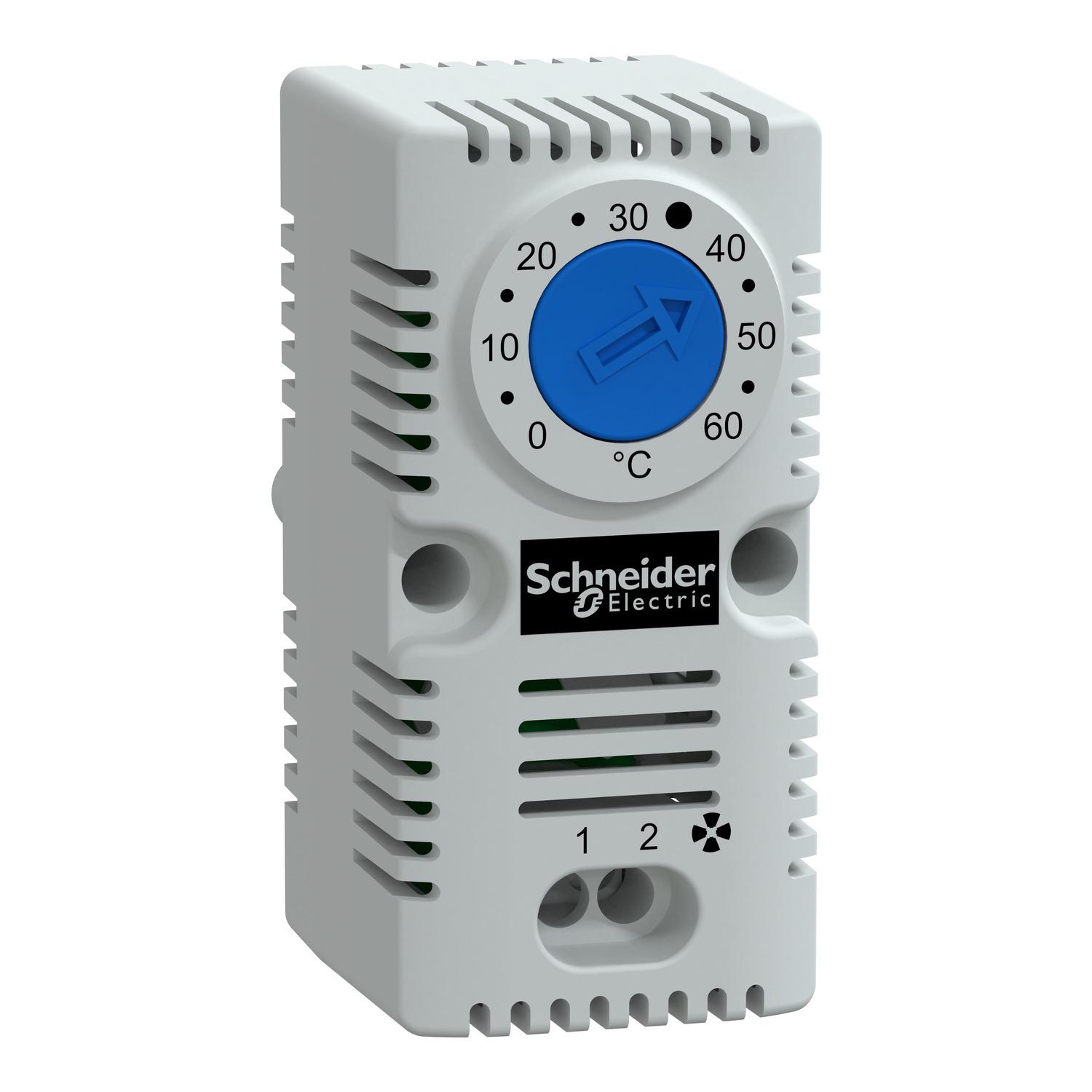 Термостат вентилятора Schneider Electric ClimaSys CC 10А 0-60°C 1NO 250 В AC для шкафа (NSYCCOTHO)