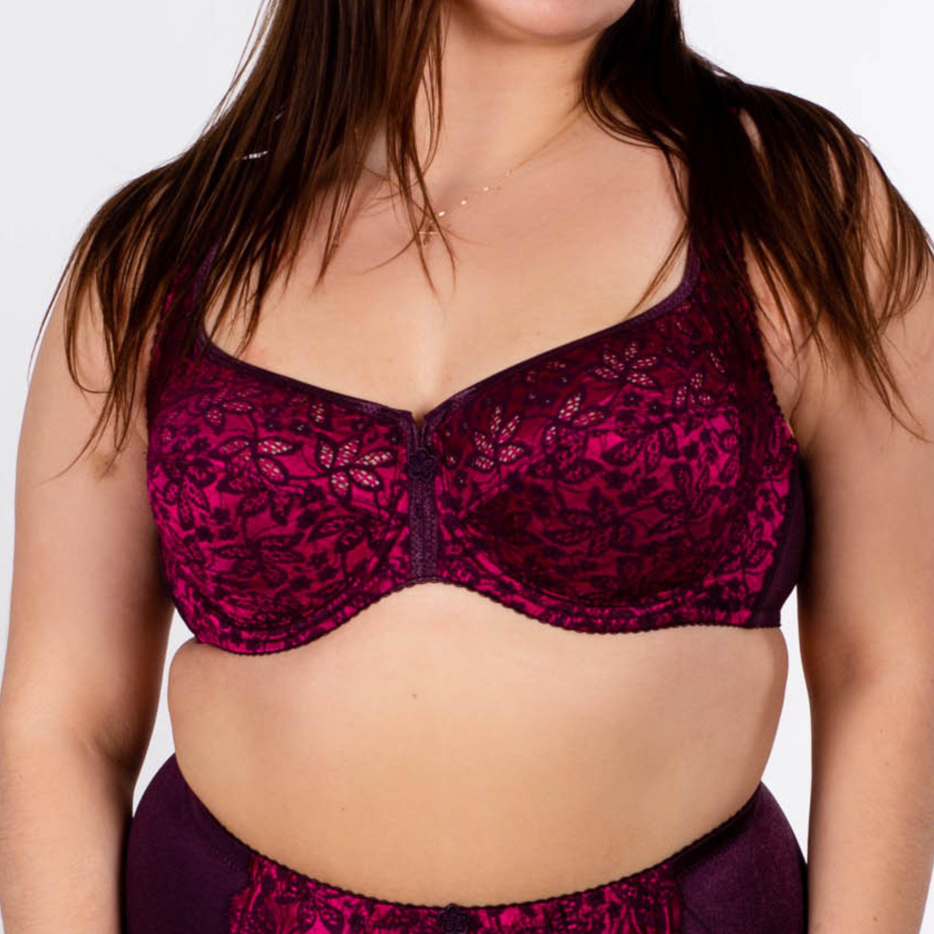 Бюстгальтер з кісточками Lanny Mode тонкий мереживний 80E Марсала (11558)