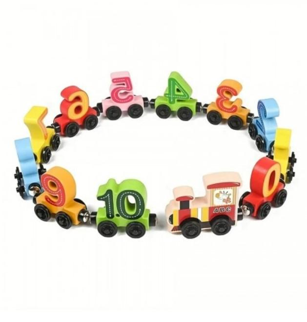 Игрушка детская Поезд магнитный математический 25x4x16 см (C 61400) Игрушка детская Поезд магнитный математический 25x4x16 см (C 61400)