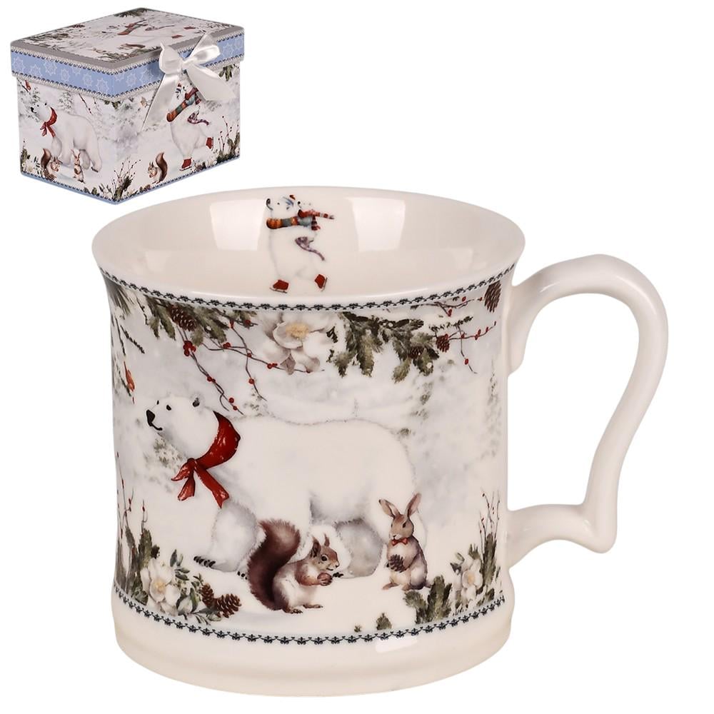 Чашка Stenson Winter 420 мл Білий (R36245)