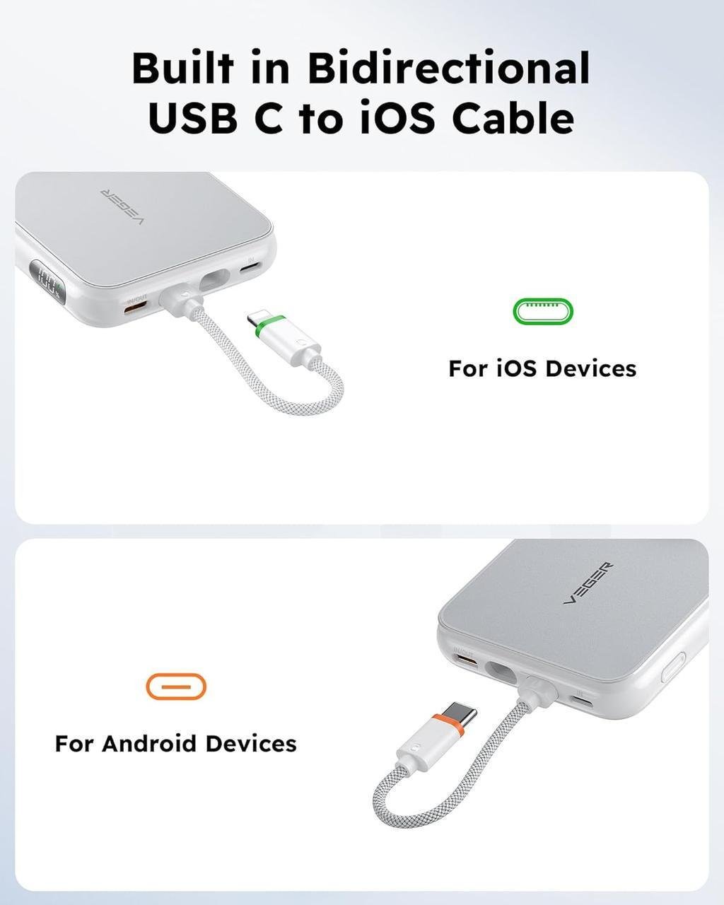 Повербанк VEGER PD 10000 mAh (W1171) - фото 2 Повербанк VEGER PD 10000 mAh (W1171) - фото 2