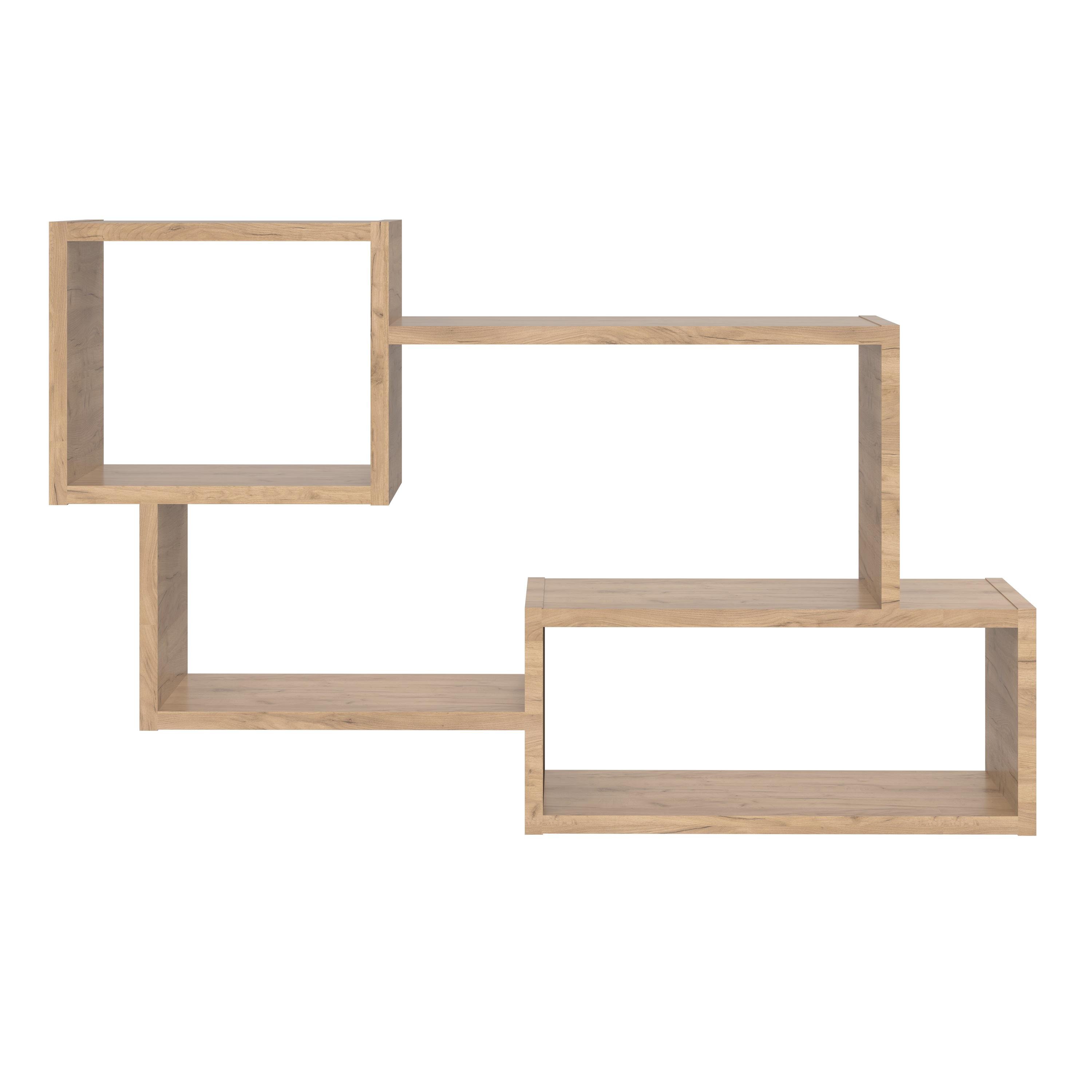 Полиця настінна MEBLIBUD TIFFANY відкрита Дуб крафт золотий - фото 2 Полиця настінна MEBLIBUD TIFFANY відкрита Дуб крафт золотий - фото 2