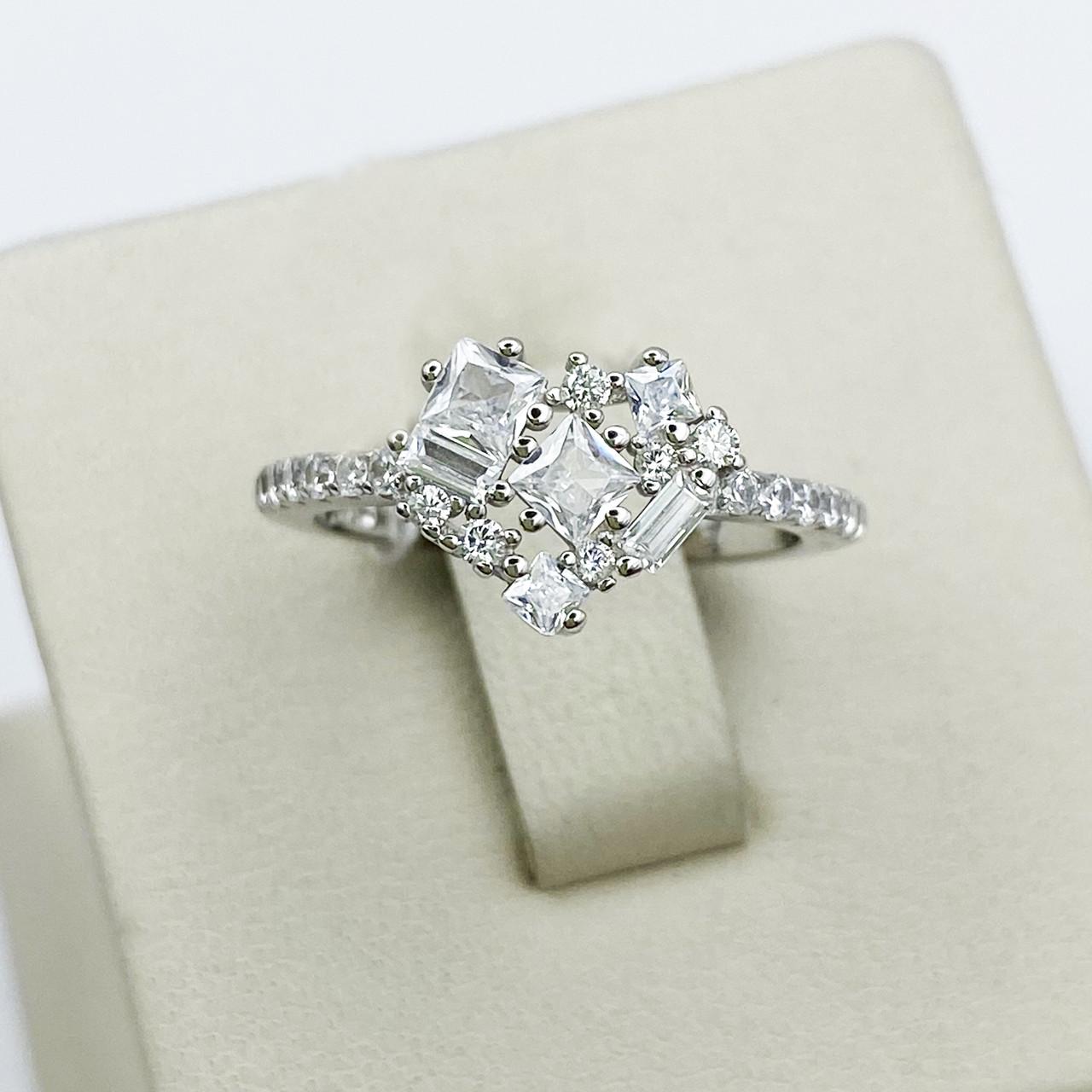 Кольцо серебряное Сердце с кубическим цирконием р. 16,5 2,45 г (1929481873)