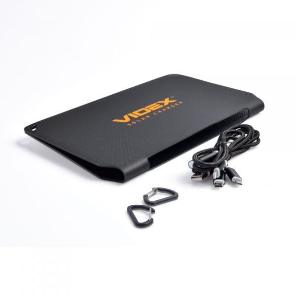 Солнечная панель портативная Videx VSO-F510UU 10 Вт 1,9A IP68 Черный (27367)