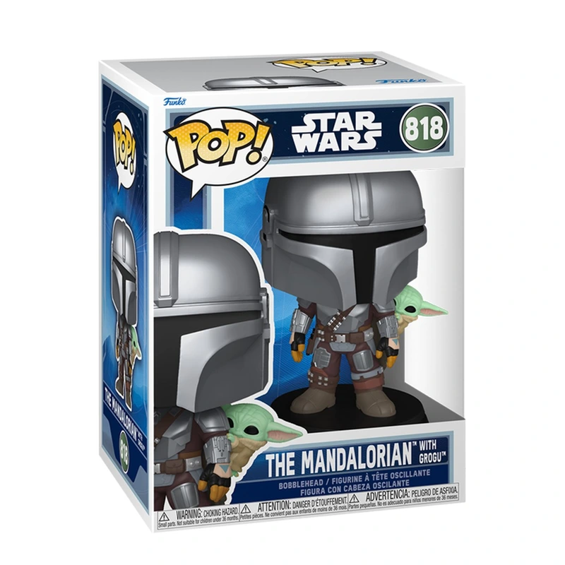 Ігрова фігурка FUNKO POP серії Мандалорець МАНДАЛОРЕЦЬ З ҐРОҐУ НА СПИНІ