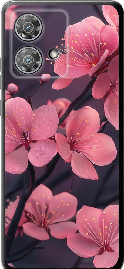 Чохол на Motorola Edge 40 Neo Пурпурова сакура (6075u-3342-42517)