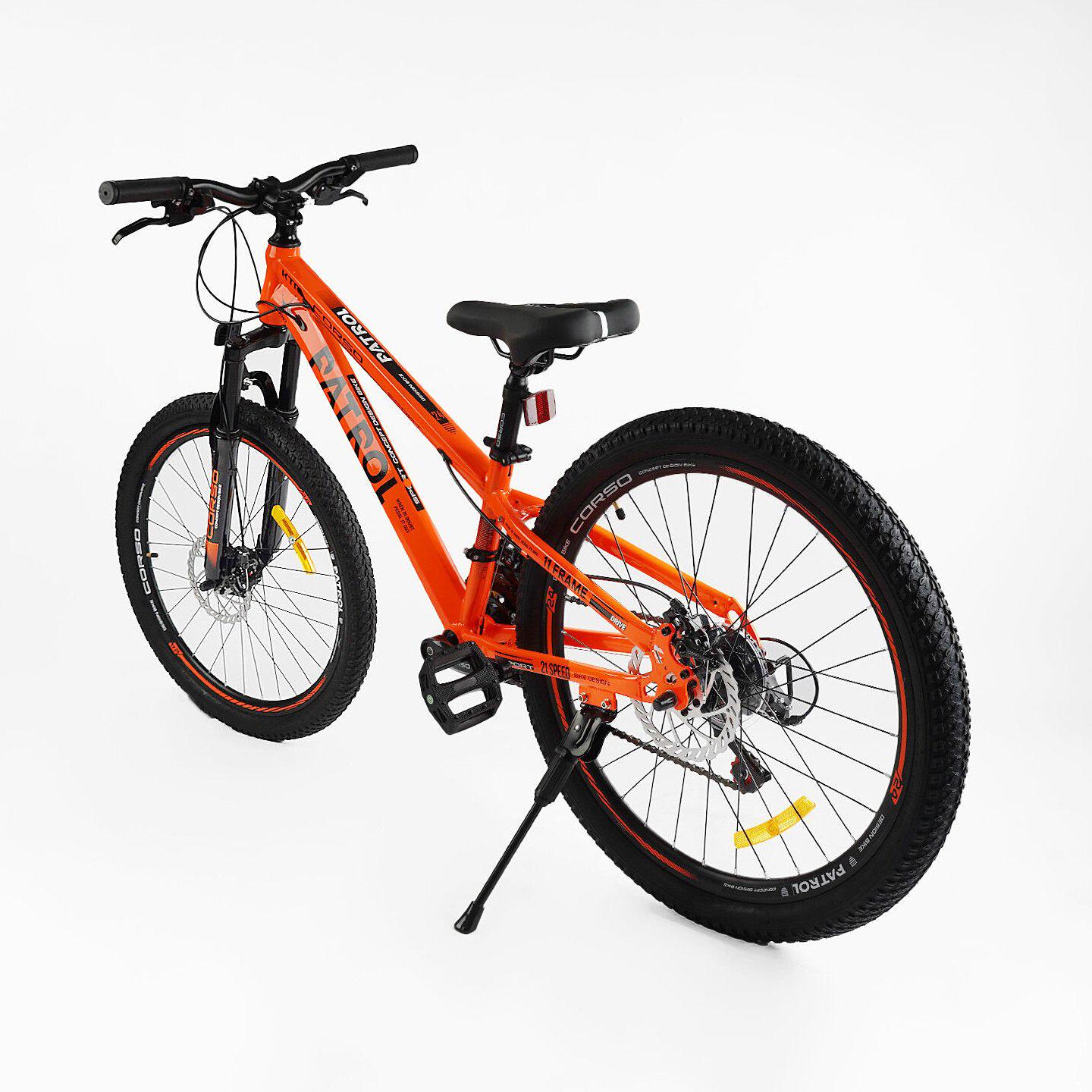 Велосипед горный подростковый Corso Patrol 24" Оранжевый - фото 3