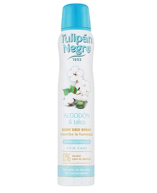 Дезодорант-спрей Tulipan Negro Cotton&Talc Body Deo Spray 200 мл (32124093)