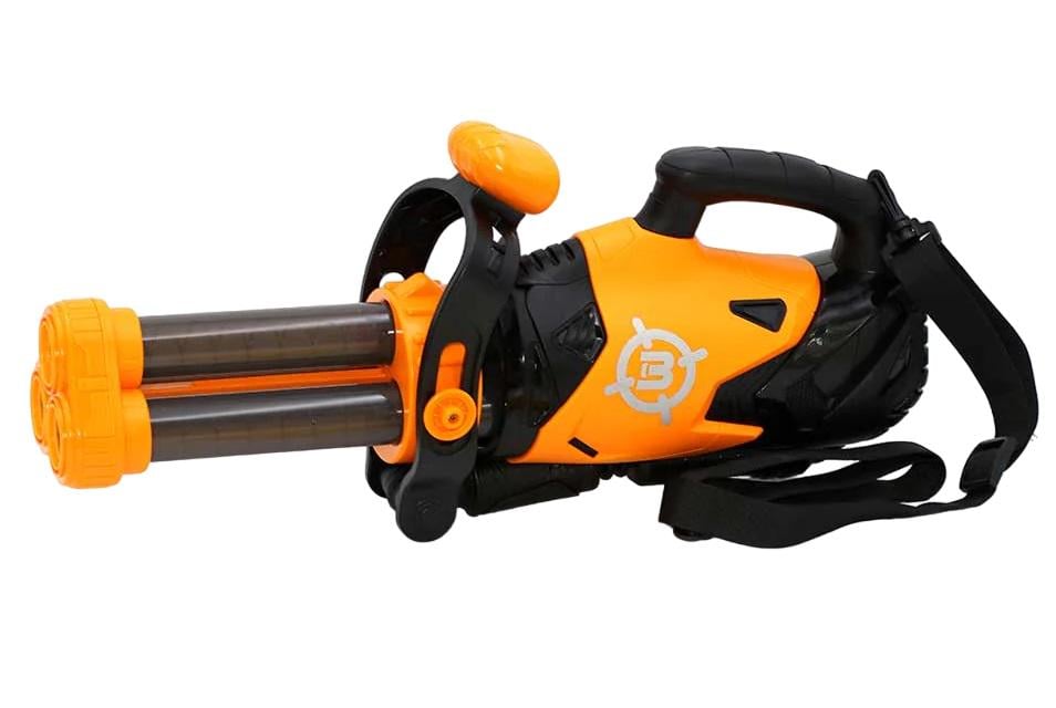 Автомат Power Popper Gun з помповим механізмом/24 кульки/регульований ремінець Orange/Black (152854)