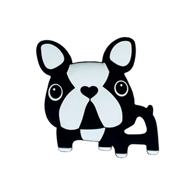 Прорезыватель силиконовый Бульдожка Черный (FR-132-R-109)