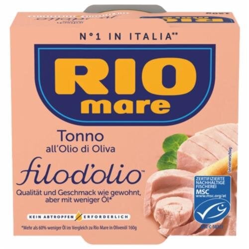 Тунець Rio Mare Al Olio di Oliva в оливковій олії 120 г (38982824)