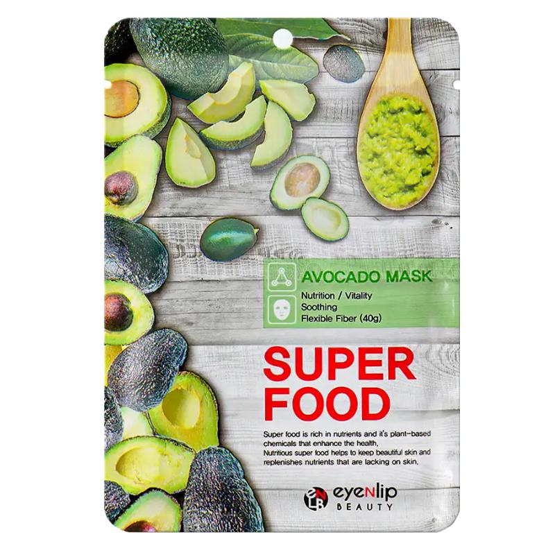 Тканинна маска для обличчя Eyenlip Super Food Avocado Mask з авокадо 23 мл (8809555251446)