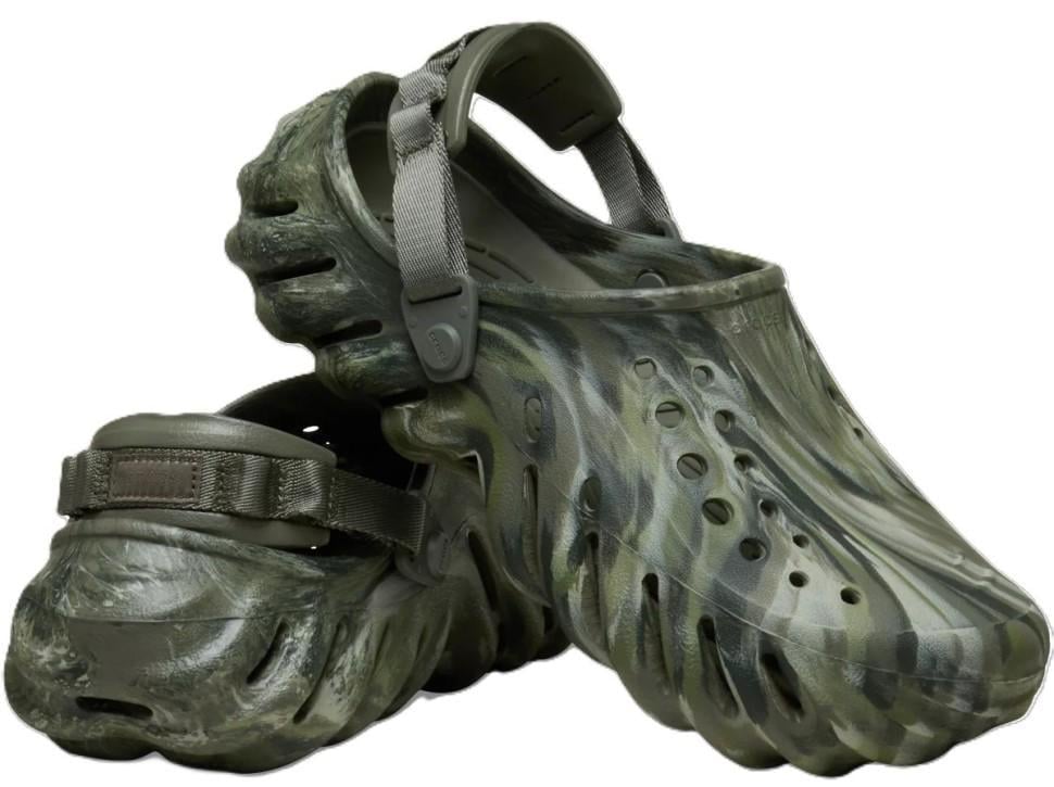 Крокси чоловічі Crocs Echo Clog Marbled р. 43-44 Хакі (26082)