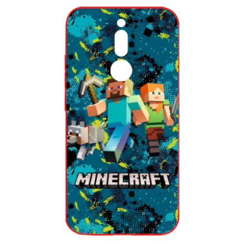 Чохол для Xiaomi Redmi 8 Minecraft Steve Alex And Dog (6848382-3-134799)