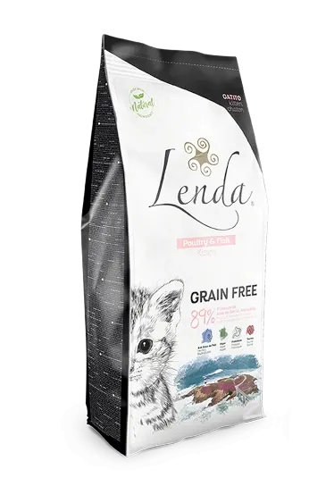 Корм сухой для котят беззерновой Lenda POULTRY&FISH Kitten Домашняя птица и Рыба 2 кг (24158754)