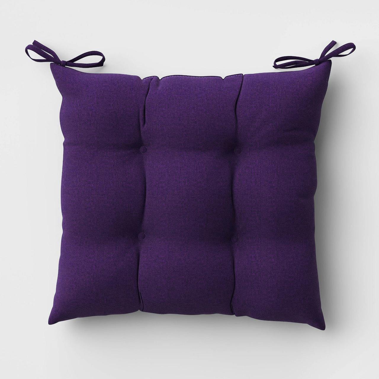 Подушка на стул/скамейку BIG YETI 40x5x40 см квадратная ткань дралон Фиолетовый (1495447290)