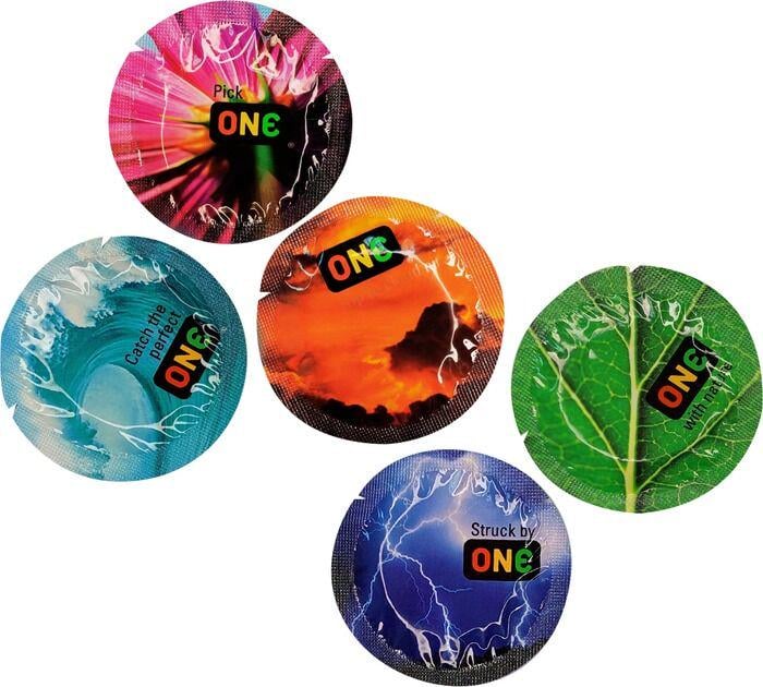 Набор латексных презервативов ONE Color Sensations разноцветные 100 шт. (ONE11100B)