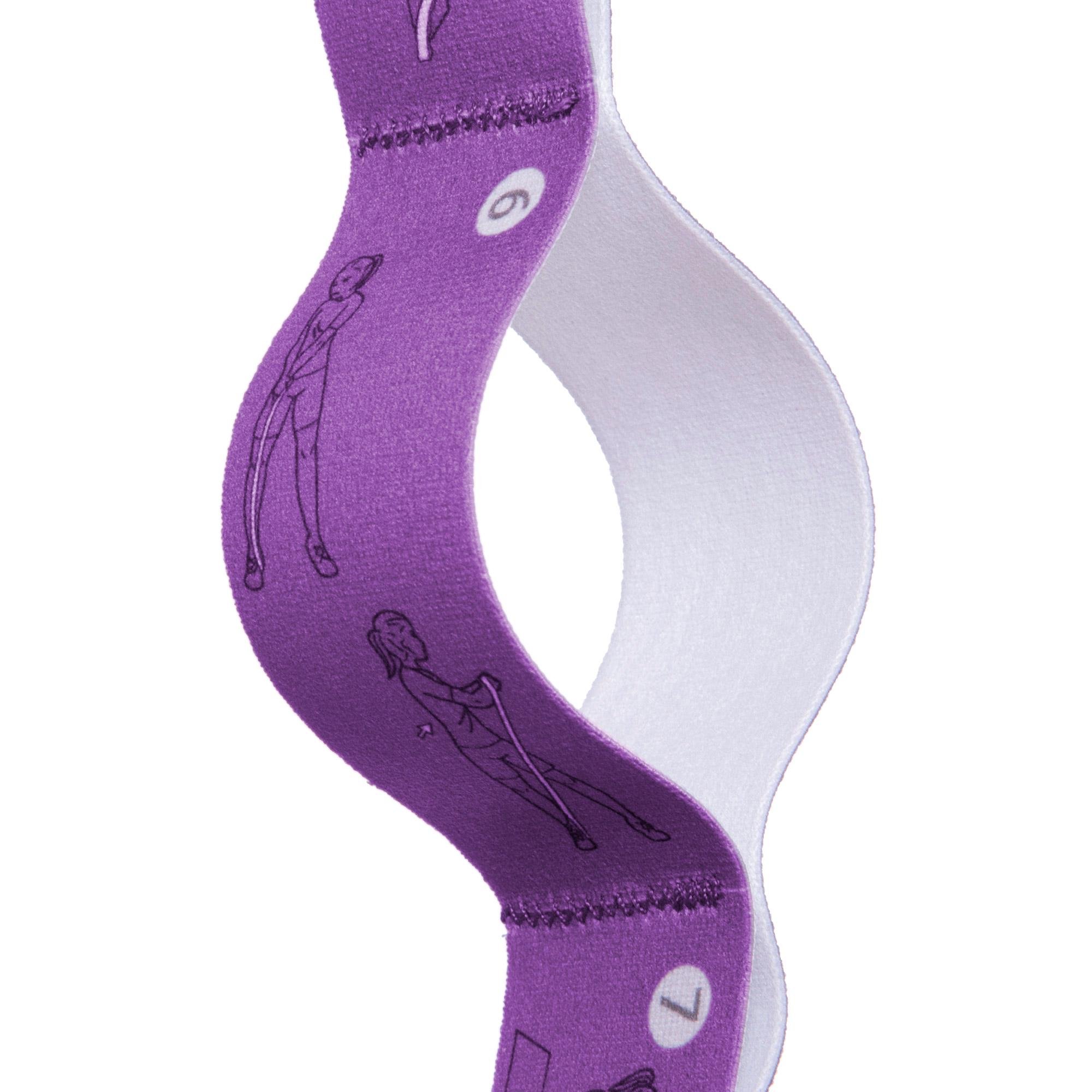 Лента эластичная с петлями для растяжки Elastiband Record FI-1722 90х4 см Фиолетовый (FI-1722_Фиолетовый) - фото 3