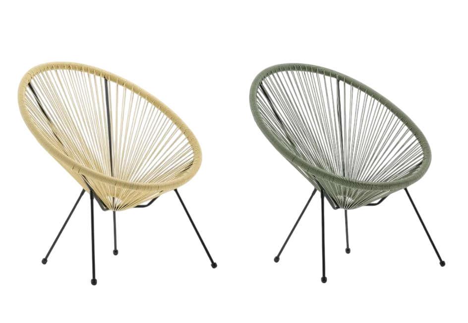 Лаунж-стул сталь/полиэтилен 72х83х80 см 2 шт. (2f62dddd)