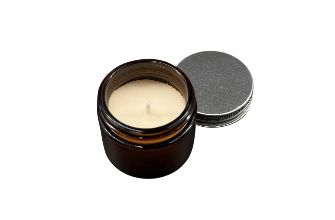 Свеча ароматическая Корица и ваниль в стеклянной баночке 5х5,5 см 130 г Бежевый (SVB-103)