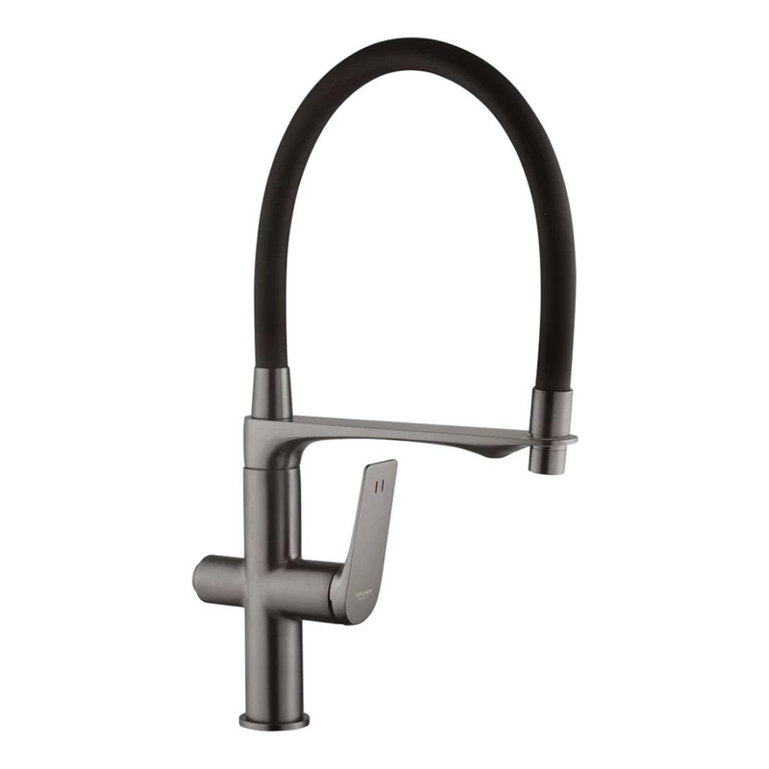 Смеситель кухонный с подключением к фильтру воды Kroner KRP Graz GRP03815/дозатор и корзина - фото 2