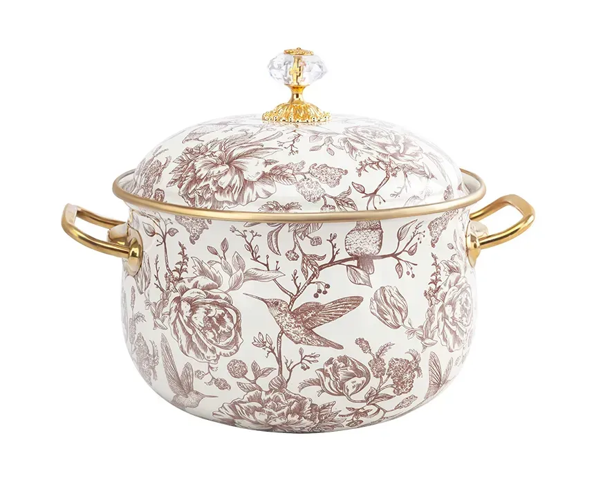 Каструля емальована BIRD Elmani з кришкою 3,8 л 20 см (763-042)