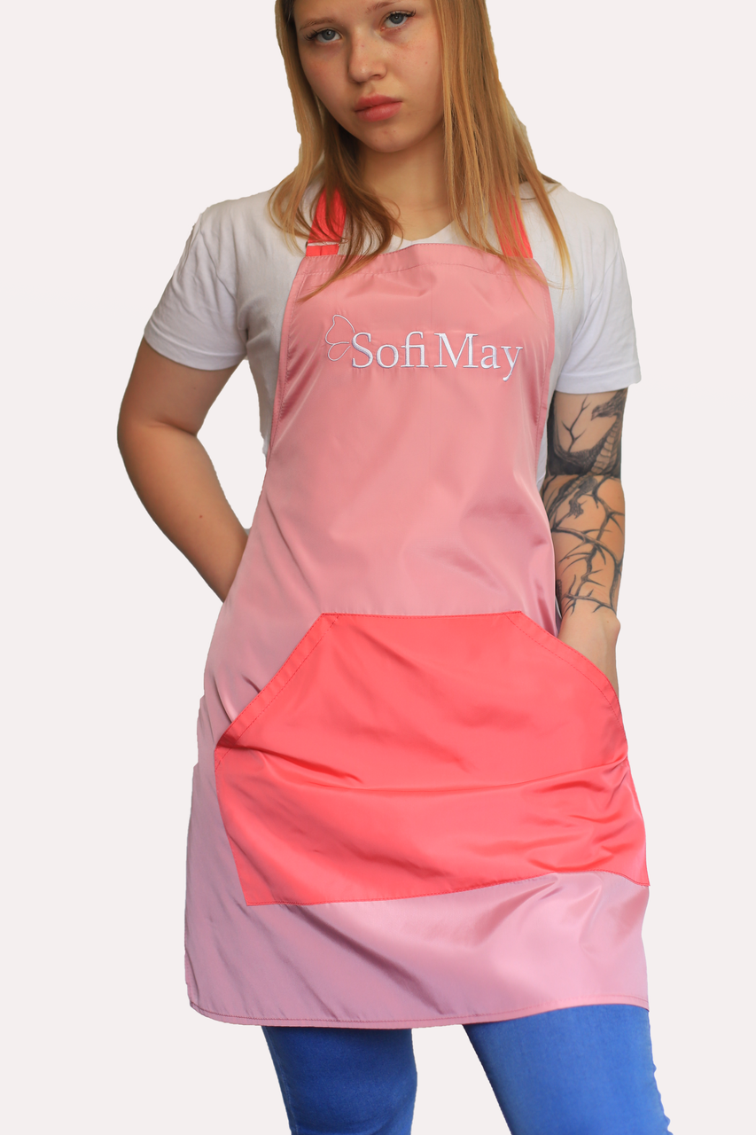 Фартух косметолога Sofi May з кишенею Рожевий Фартух косметолога Sofi May з кишенею Рожевий