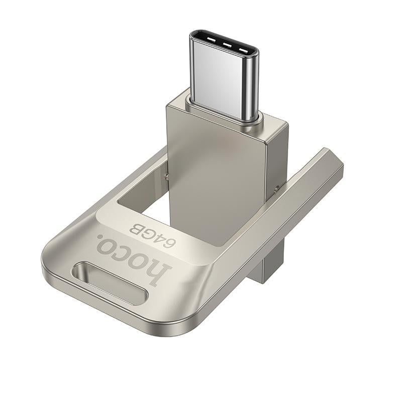 Флеш-память USB Hoco UD17 64 Гб USB Type-C Silver (17553) - фото 3