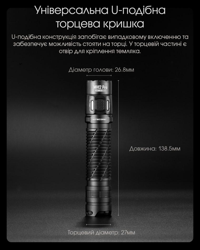 Фонарь Nitecore MH12 Pro UHi 40 LED 3300 Лм 5300 мАч (010302) - фото 21