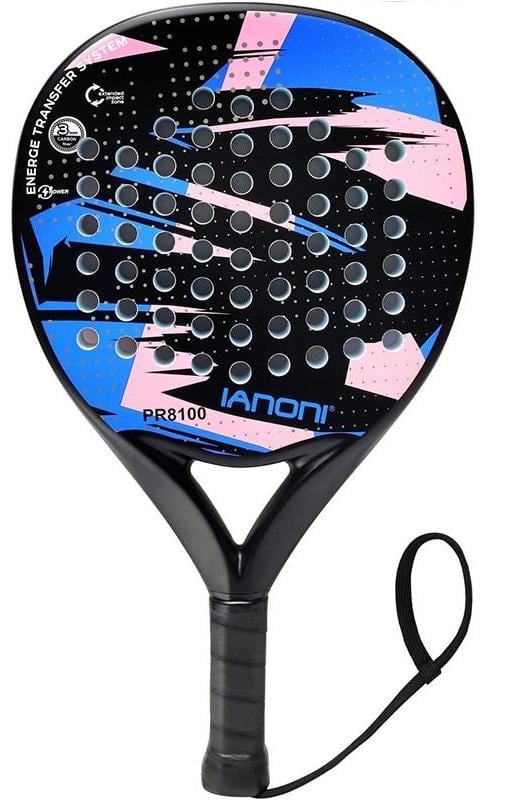 Ракетка для падел тенісу IANONI з гнучким сердечником з піни з ефектом пам'яті Синій