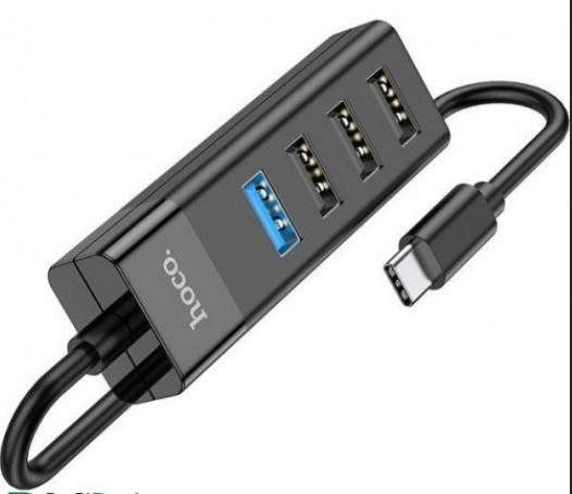 Хаб USB Hoco HB25 4в1 Type-C to 1хUSB3.0 + 3хUSB2.0