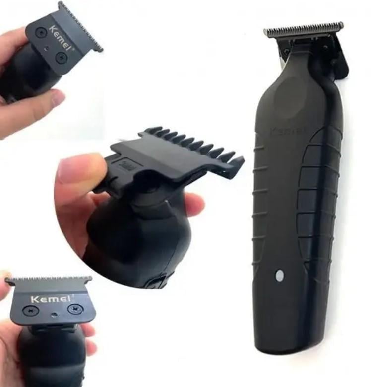 Машинка аккумуляторная для стрижки Kemei KM-2299 с USB зарядкой/триммер 3в1 и с насадками (2390000001) - фото 2