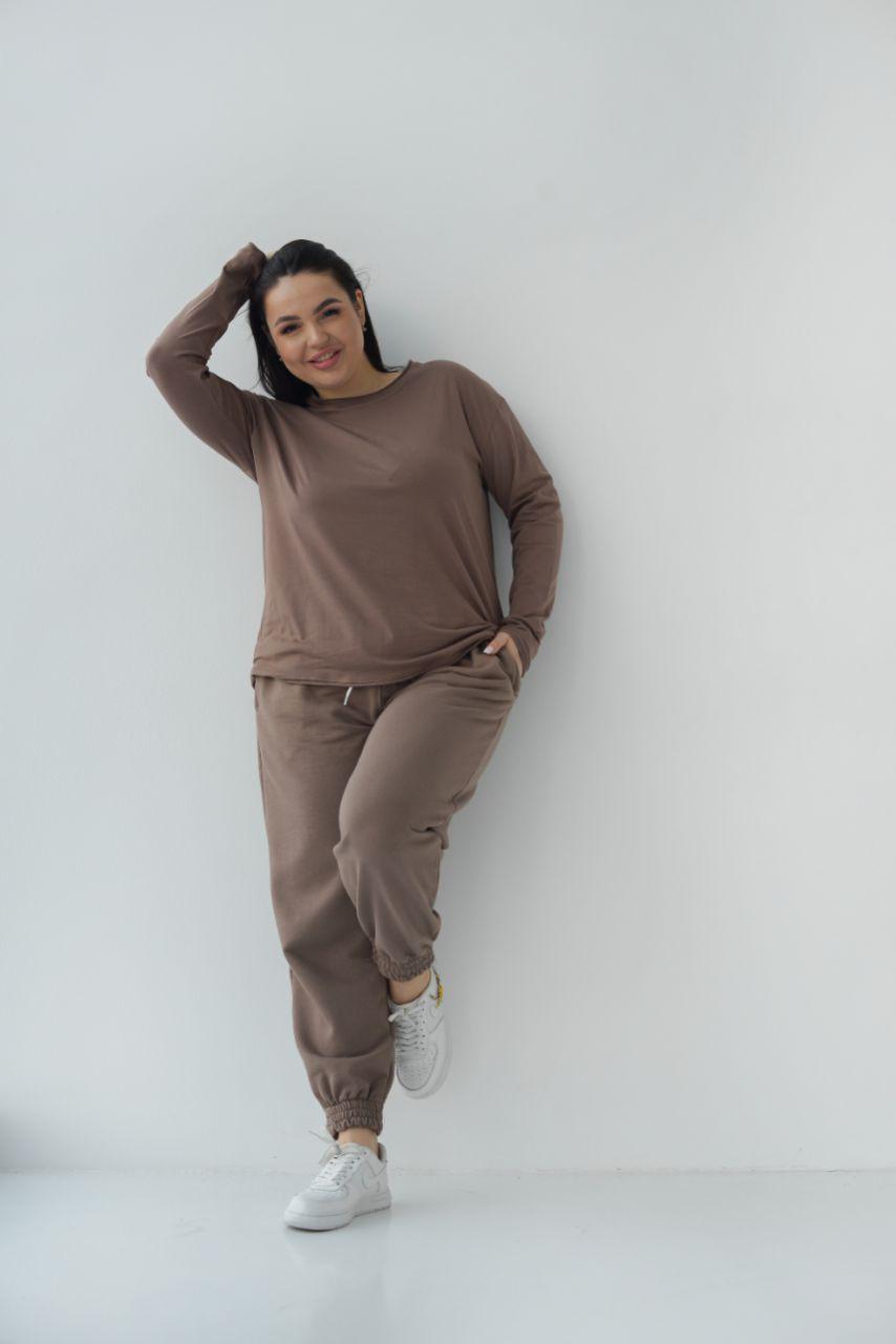 Лонгслив женский р. 44-46 Шоколадный (14-7719 21) - фото 2