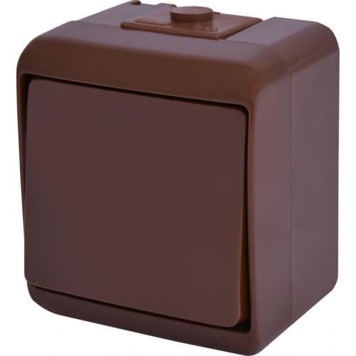 Выключатель одноклавишный ETI VHE-1-KR IP54 Коричневый (4668040)