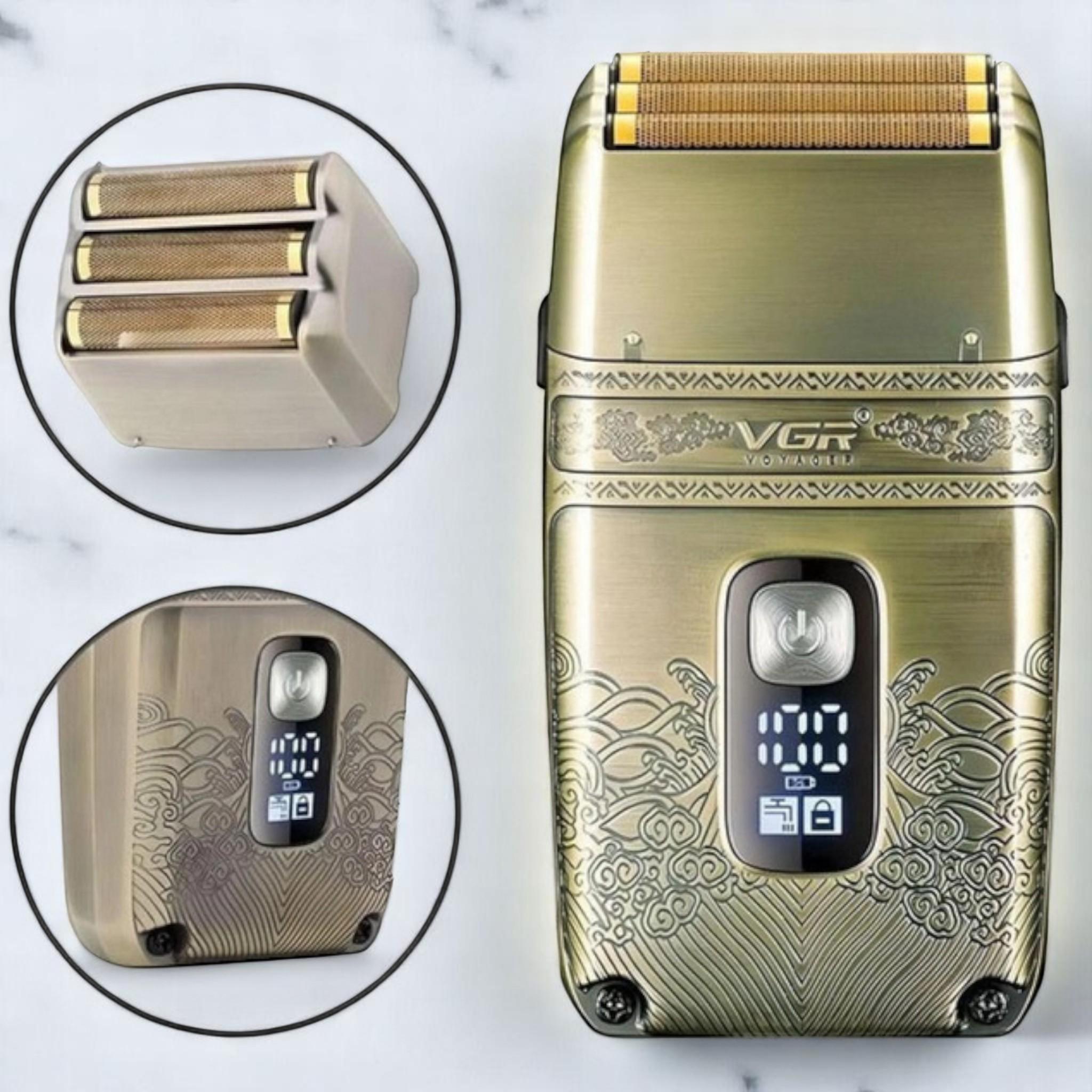 Электробритва VGR V-335 водонепроницаемость IPX6 LED-дисплей Gold (E_V-335Gold) - фото 8
