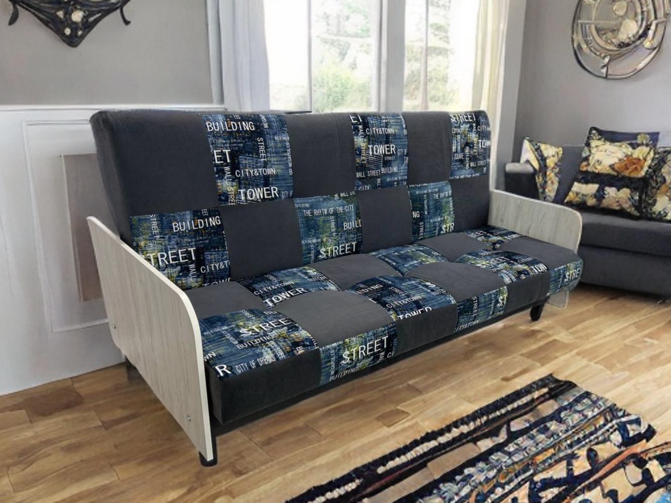 Диван Grand Kameleon 97 з ДСП-боковинами книжка пружинний блок 190,5х92х95 см Темно-сірий (4641412-111597) - фото 3