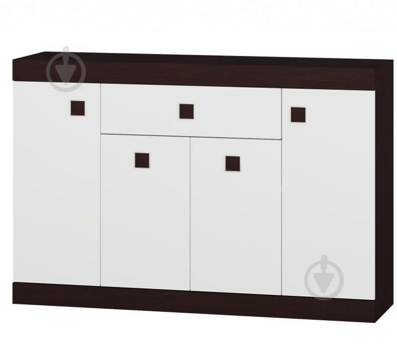 Большой комод с дверьми и ящиком Эверест Соната-7 венге + белый