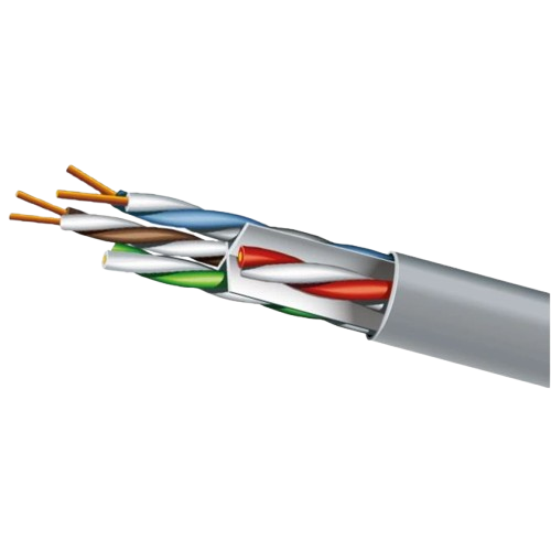 Кабель сетевой внутренний ЗЗКМ 4х2x23AWG U/UTP Cat6 305 м Серый (72569)
